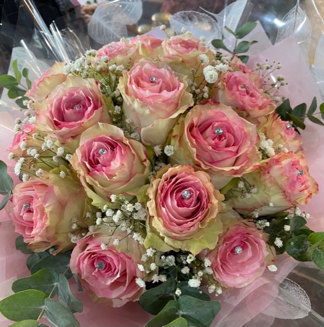 Roses de couleurs pastelles
