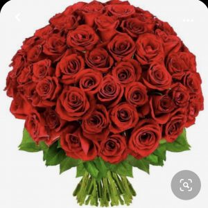 Roses rouges grand bouton