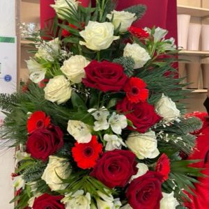 Gerbe piquée aux couleurs vives